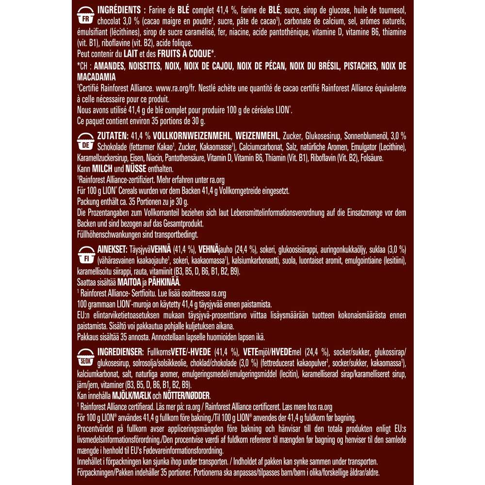 Produktabbildung Nestle Lion Cornflakes