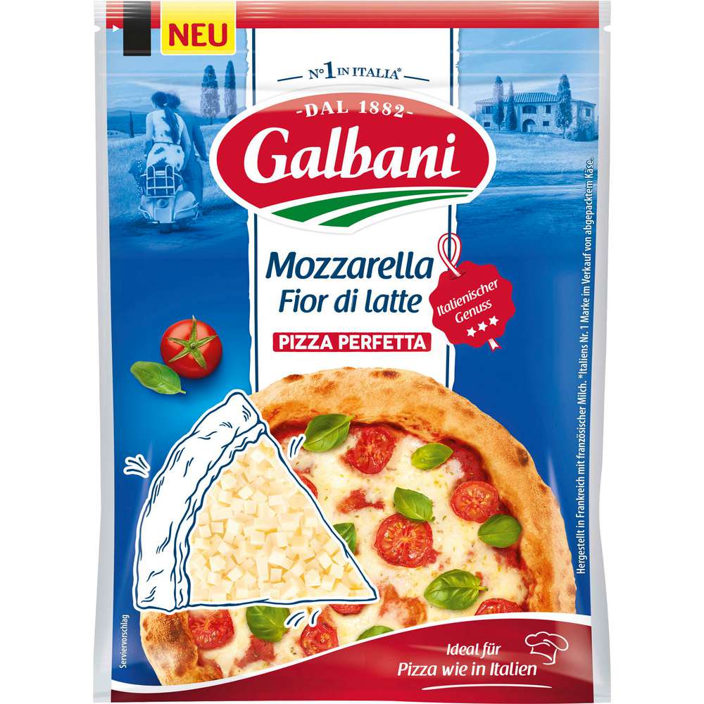 Produktabbildung Galbani Mozzarella, gerieben, ideal für Pizza