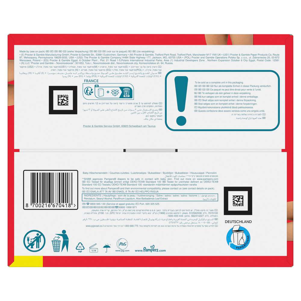 Produktabbildung Pampers Baby Pants Baby Dry Gr.6 Extra Large 13-19 kg, XXL-Pack