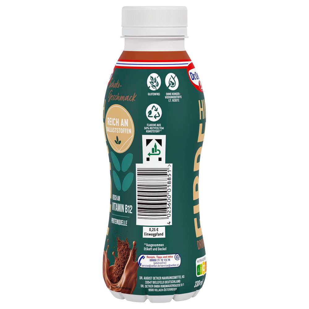 Produktabbildung Dr. Oetker High Fibre Drink Schoko
