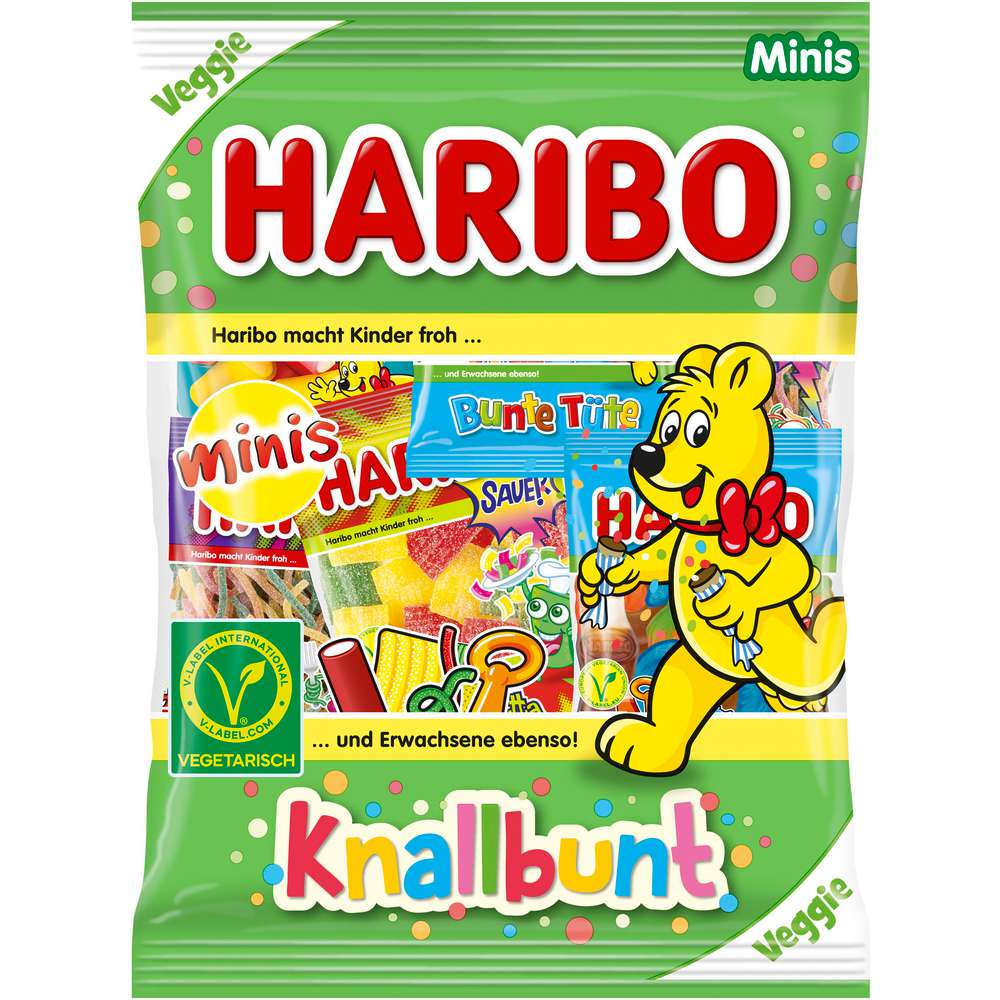 Produktabbildung Haribo Fruchtgummi, Knallbunte Minis
