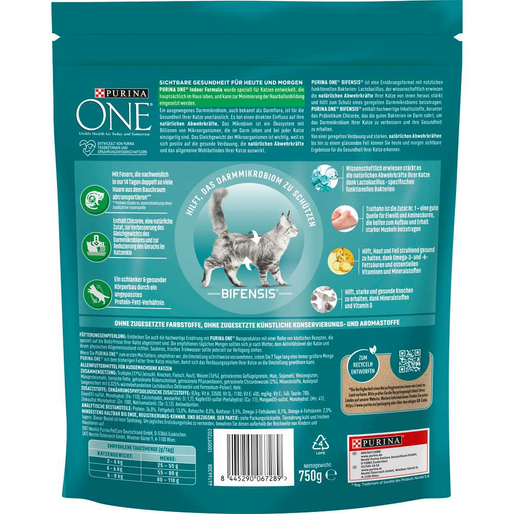 Produktabbildung Purina Katzenfutter One, Indoor Truthahn 