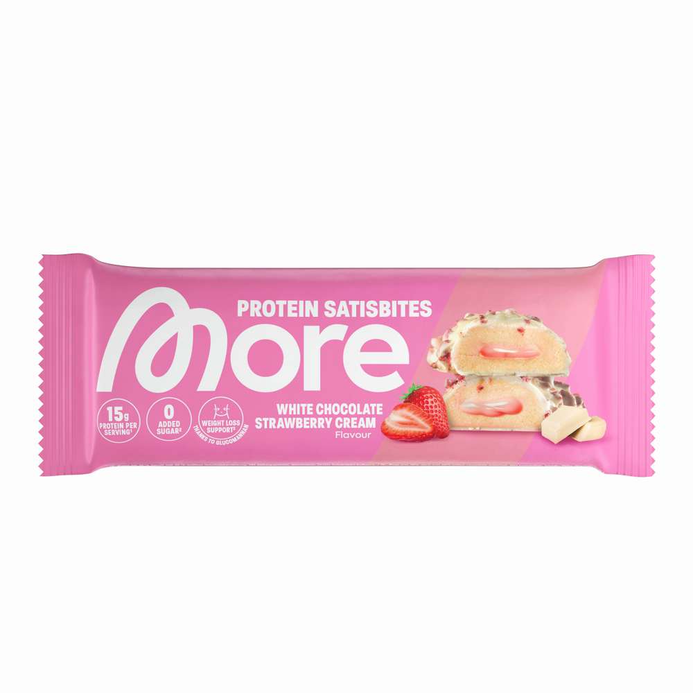 Produktabbildung More Nutrition Protein-Satisbite Bar, Strawberry-Cream