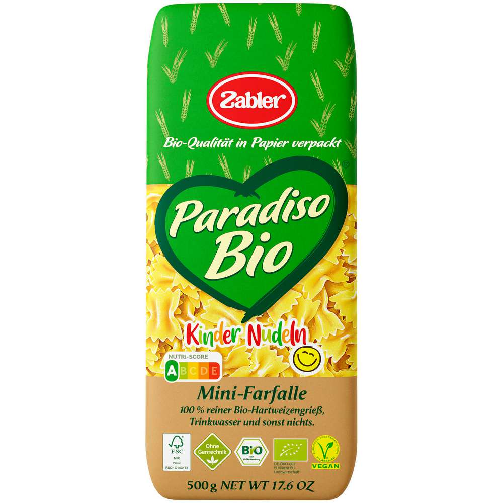 Produktabbildung Zabler Nudeln, Mini-Farfalle Paradiso Bio