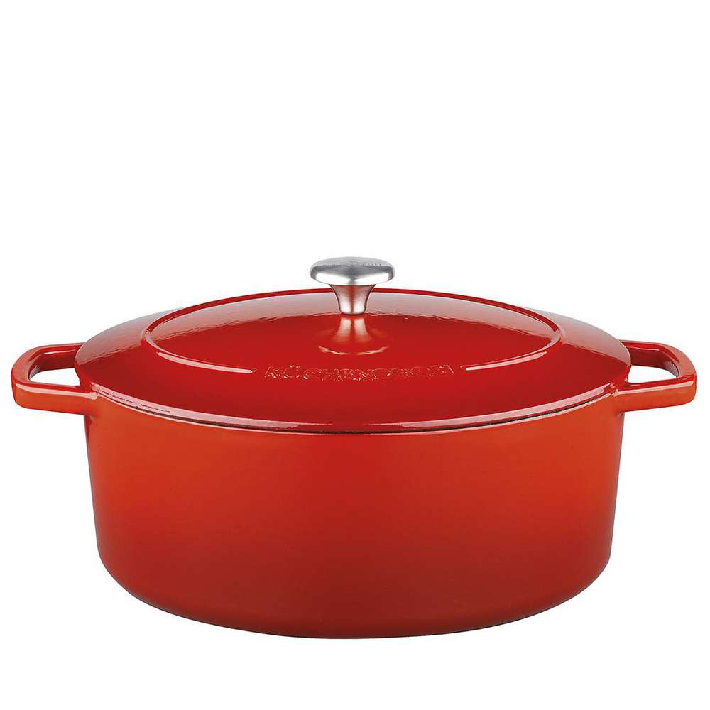 Produktabbildung Küchenprofi Gussbräter Bretagne 33cm oval, rot