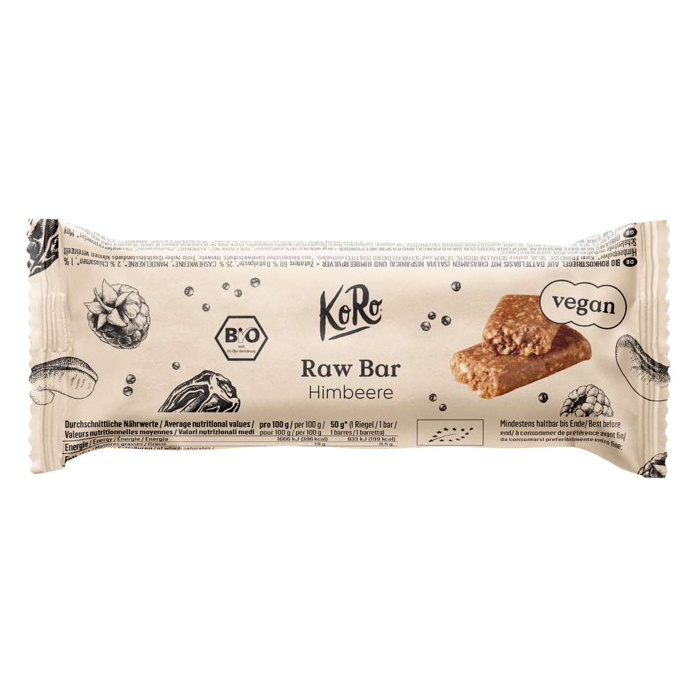 Produktabbildung KoRo Bio Rohkostriegel, Himbeere