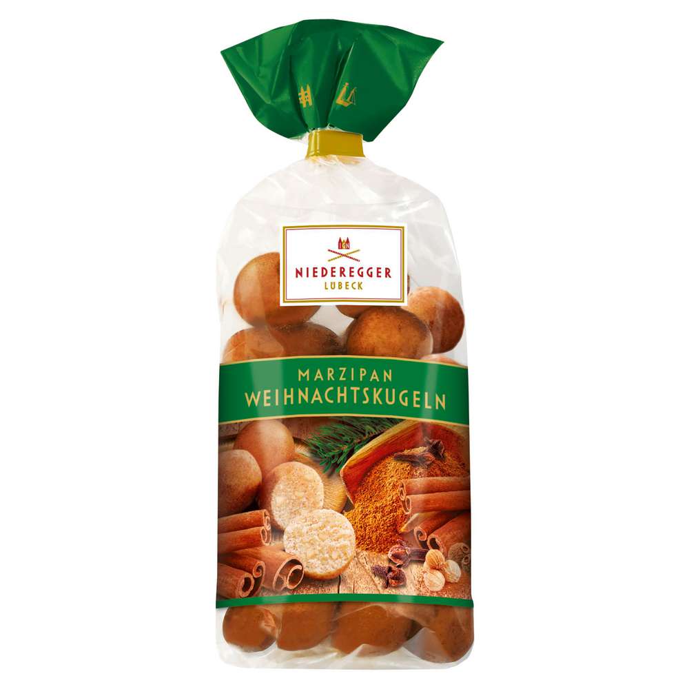 Produktabbildung Niederegger Marzipan Weihnachtskugeln