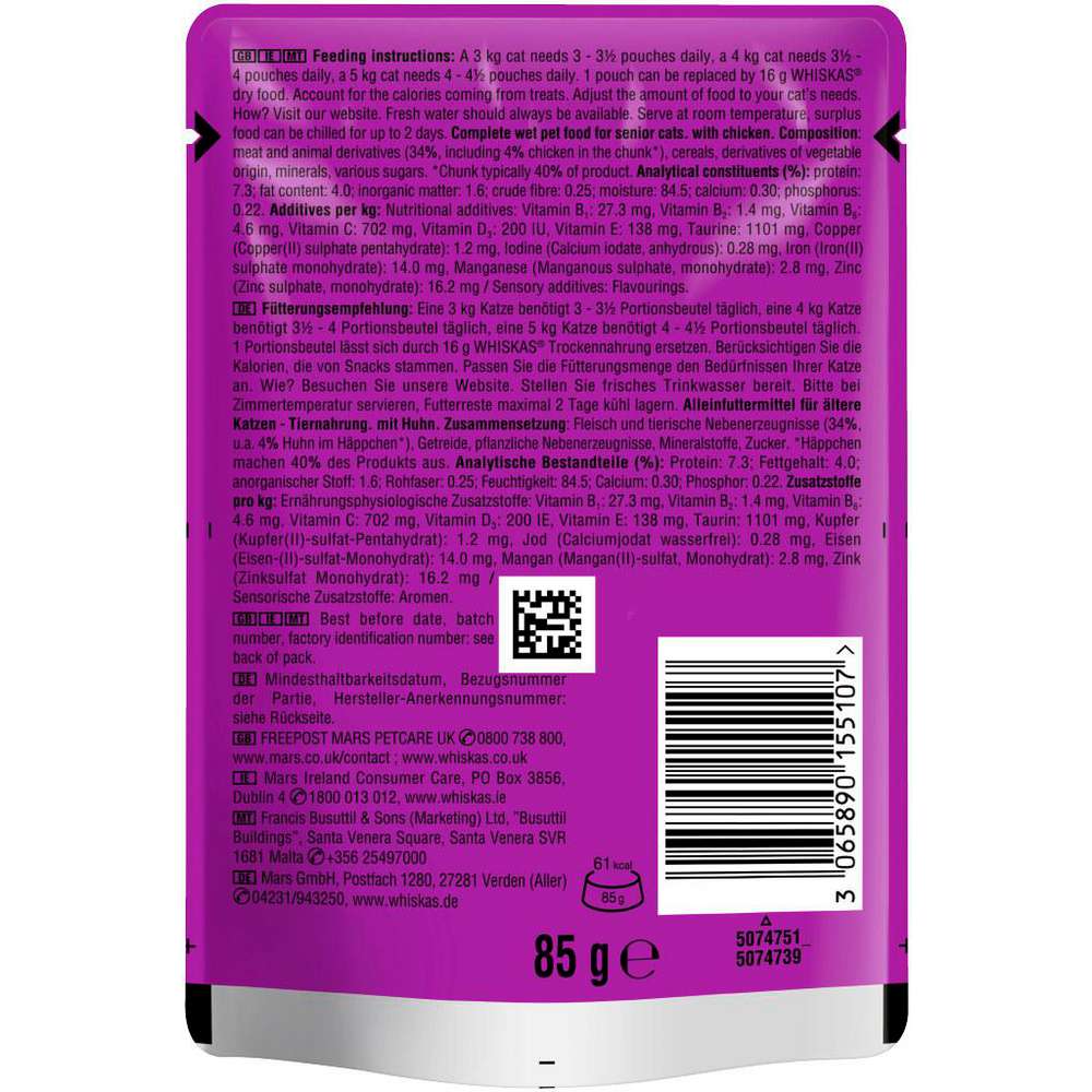 Produktabbildung Whiskas Katzen-Nassfutter, Huhn
