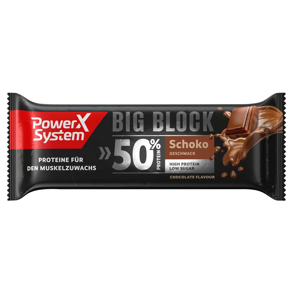 Produktabbildung Power System Big Block Proteinriegel, Schoko