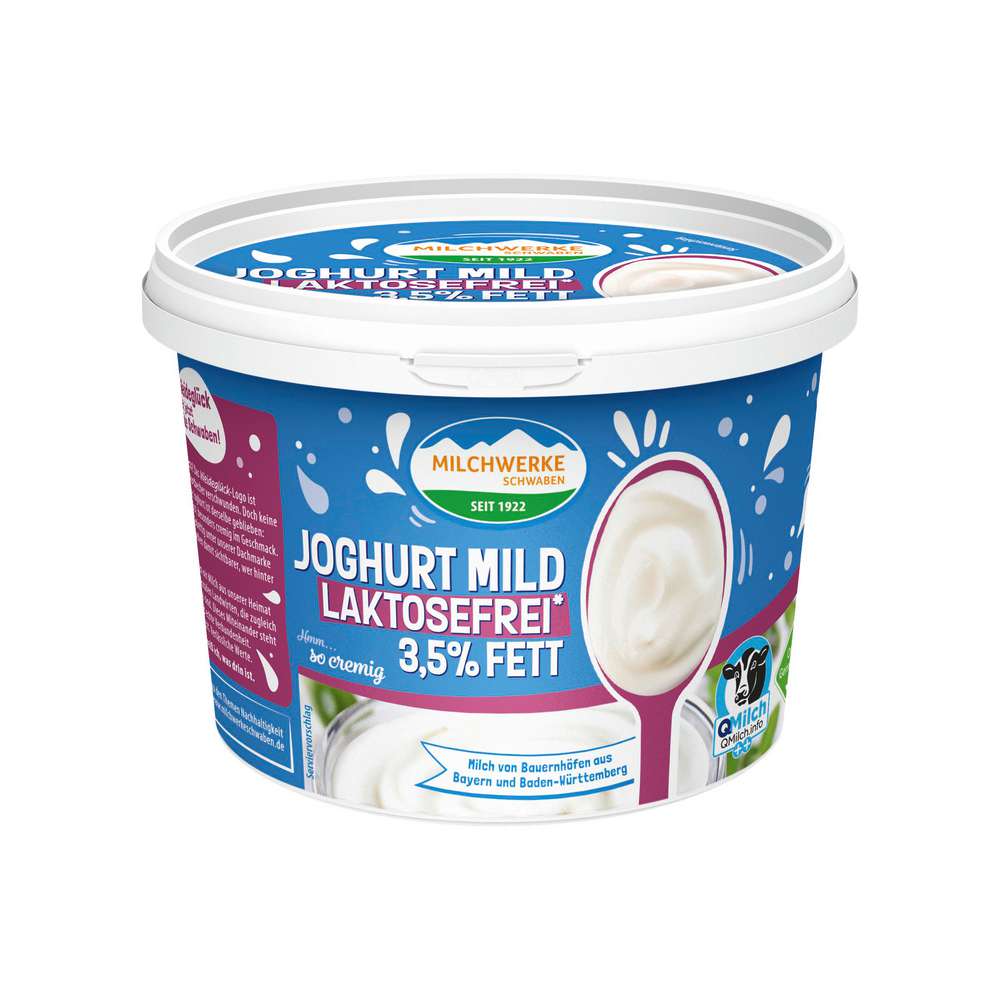 Produktabbildung Milchwerke Schwaben Naturjoghurt laktosefrei, 3,5 % Fett