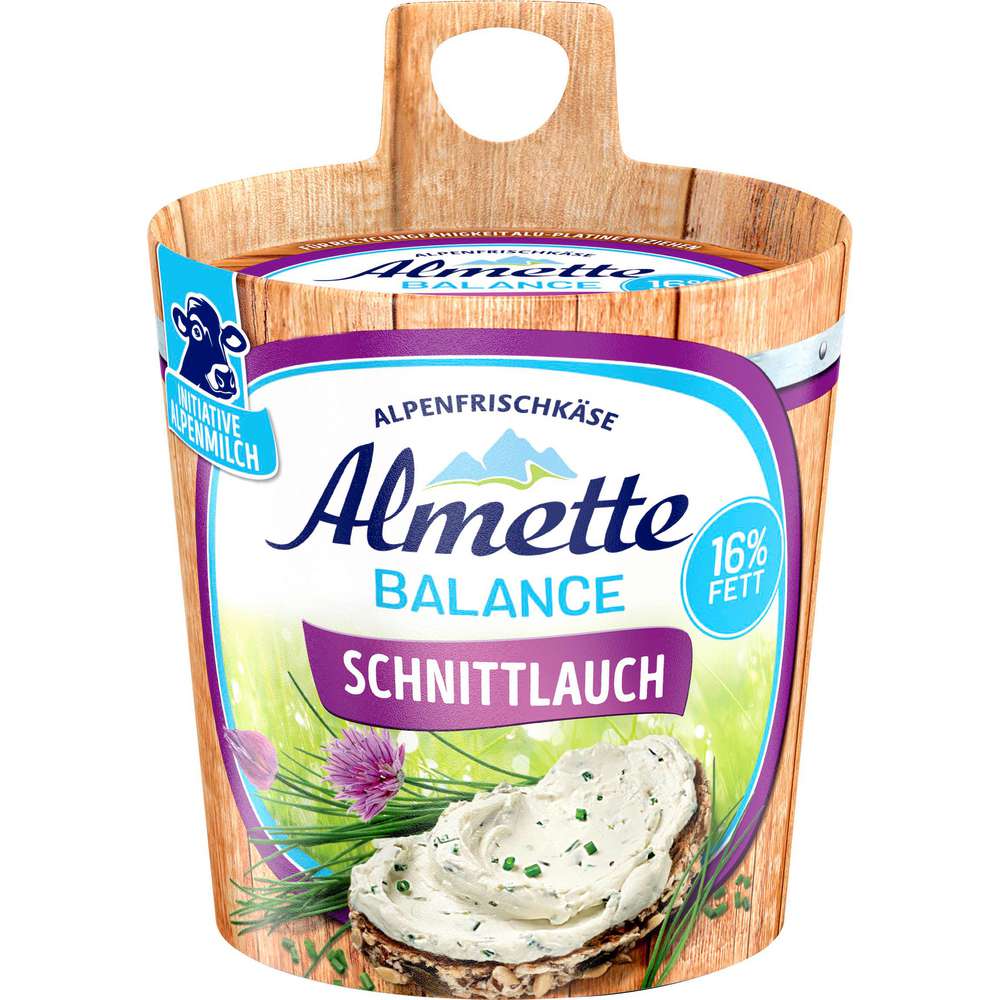 Produktabbildung Almette Frischkäse Balance, Schnittlauch