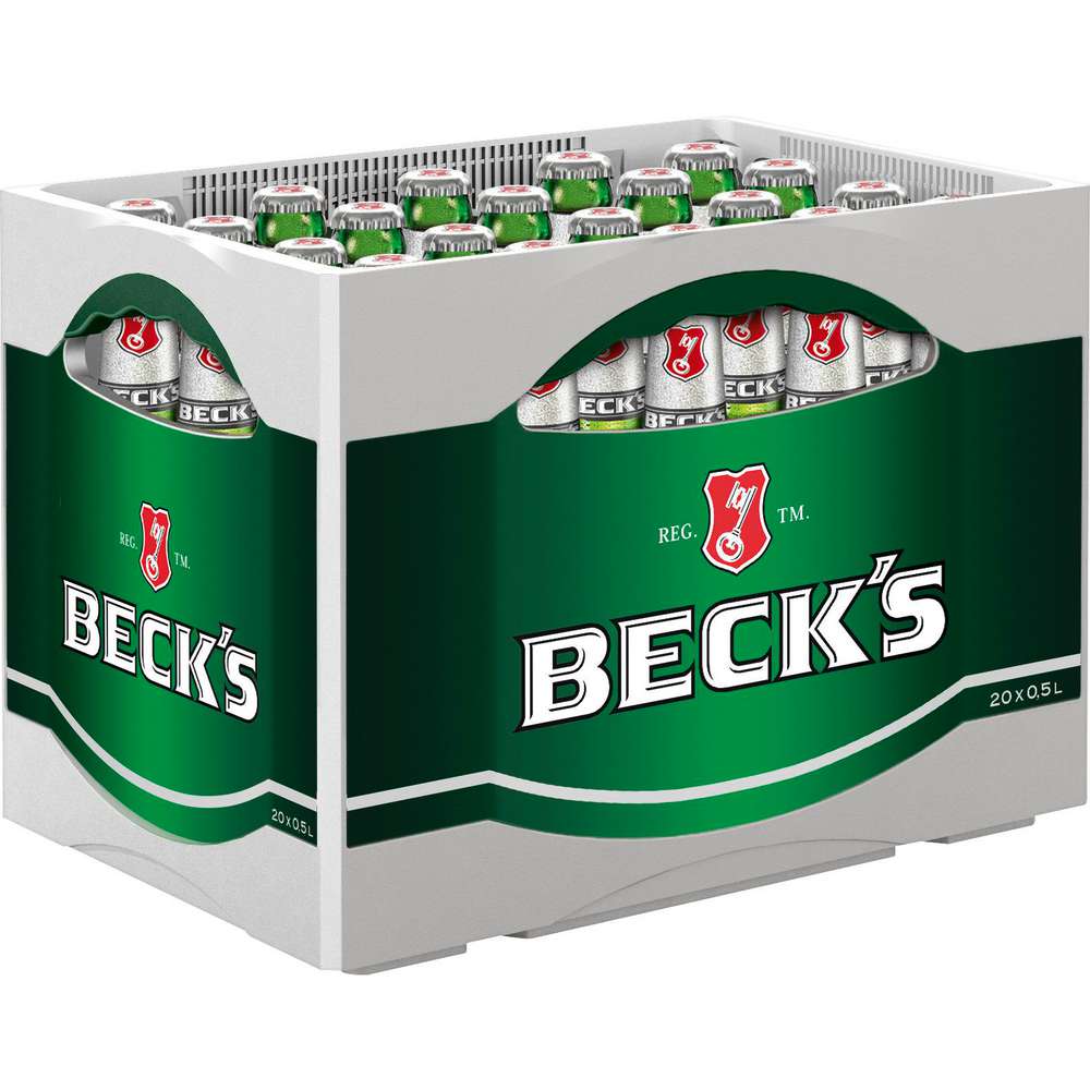 Produktabbildung Beck's Pilsener Bier, 4,9 % (20x 0,500 Liter)