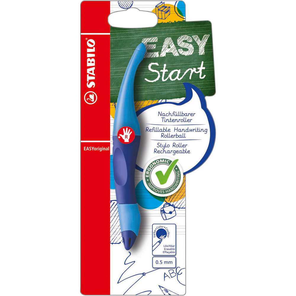Produktabbildung STABILO Tintenroller für Rechtshänder EASYoriginal , dunkel/hellblau
