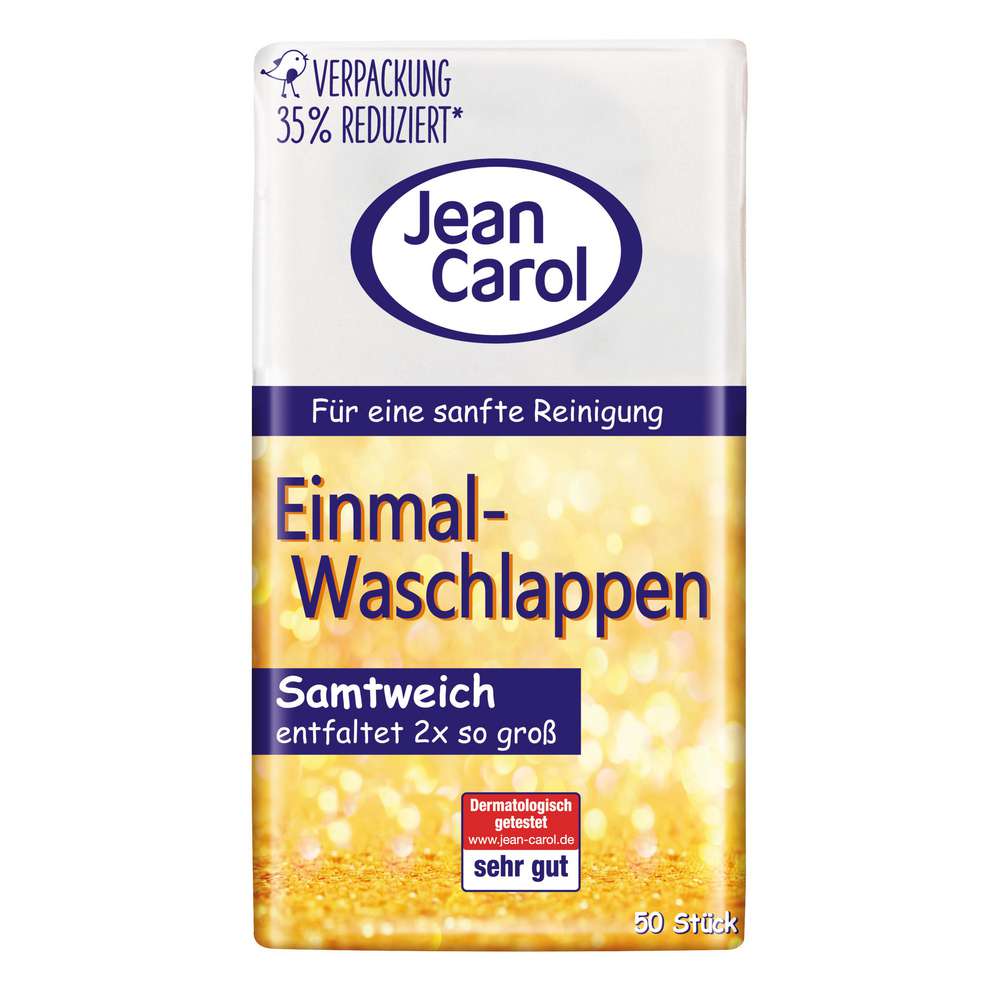 Produktabbildung Jean Carol Einmal-Waschlappen, Samtweich