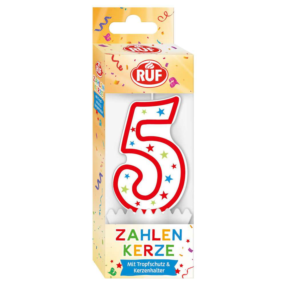 Produktabbildung RUF Zahlenkerze 5