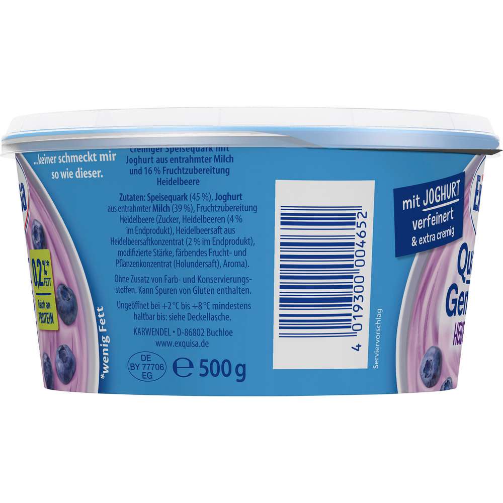 Produktabbildung Exquisa Quark Genuss, Heidelbeere