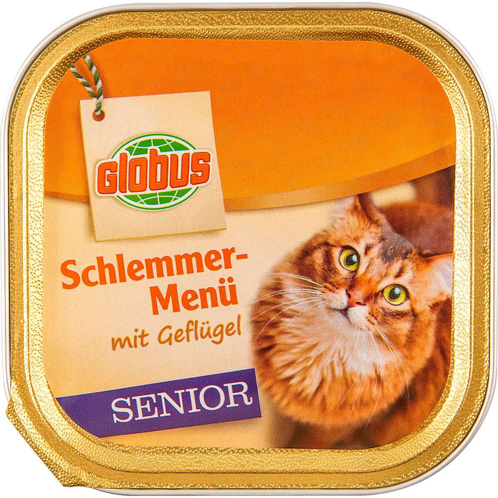 Produktabbildung GLOBUS Katzen-Nassfutter Schlemmermenü, Geflügel Senior