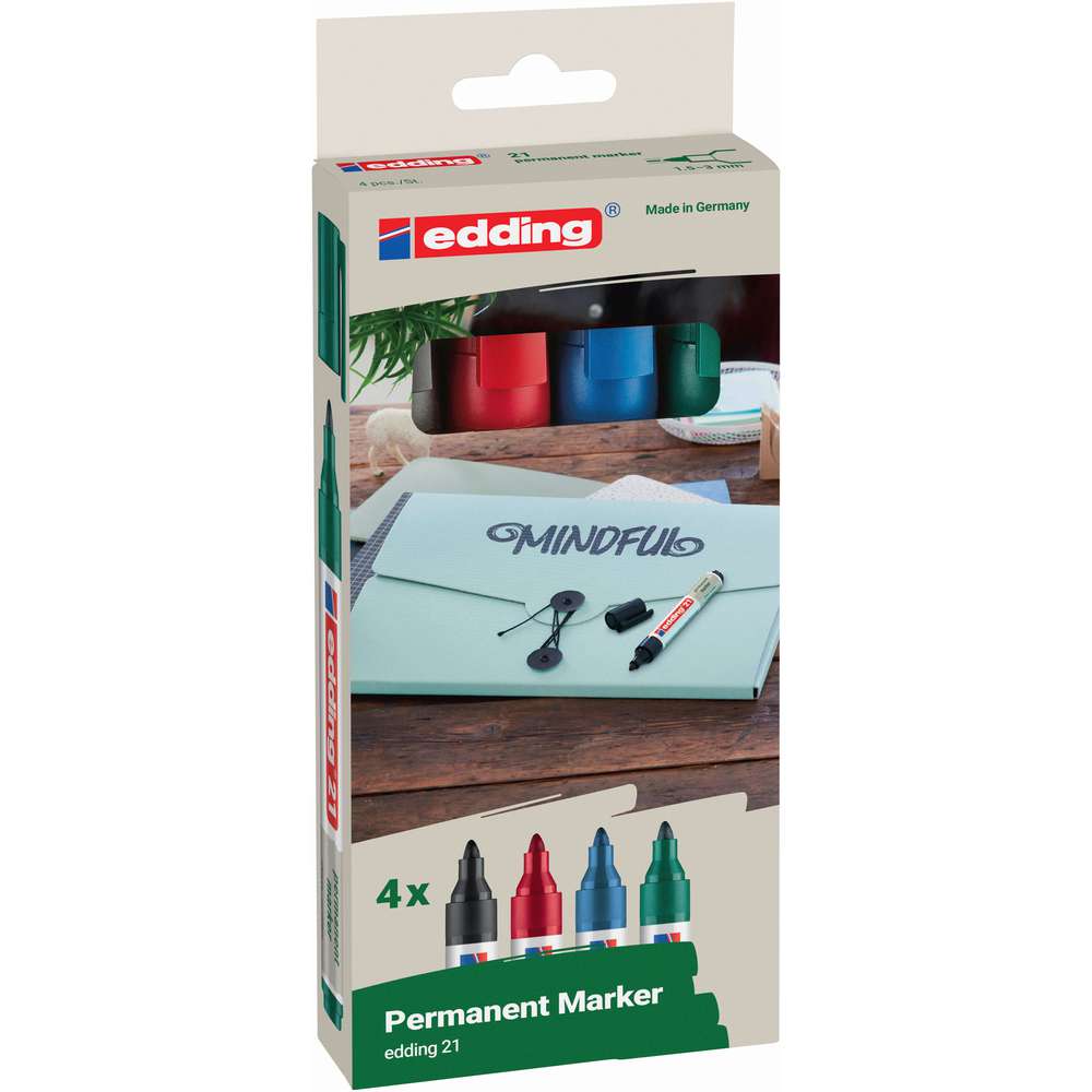Produktabbildung Edding Permanent Marker 21 EcoLine, farbig