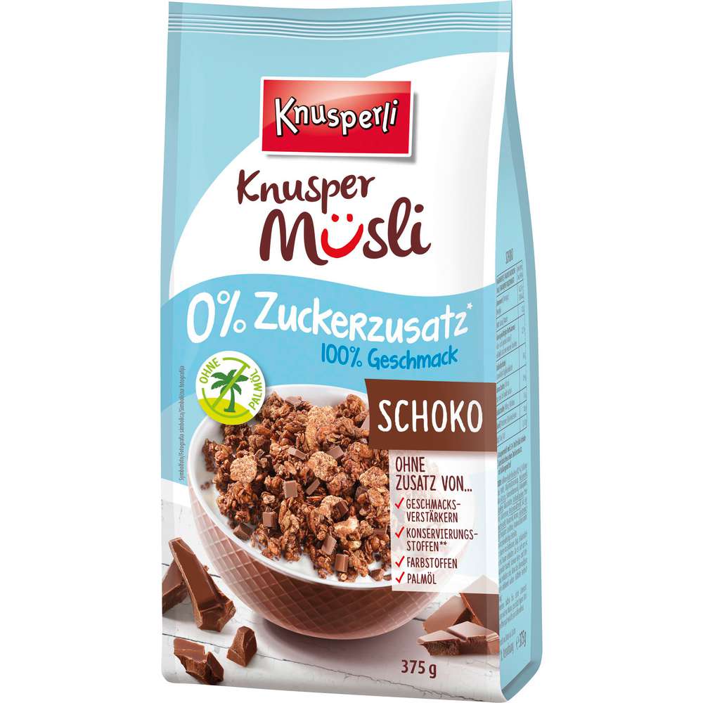 Produktabbildung Knusperli Knusper Müsli Schoko, ohne Zuckerzusatz