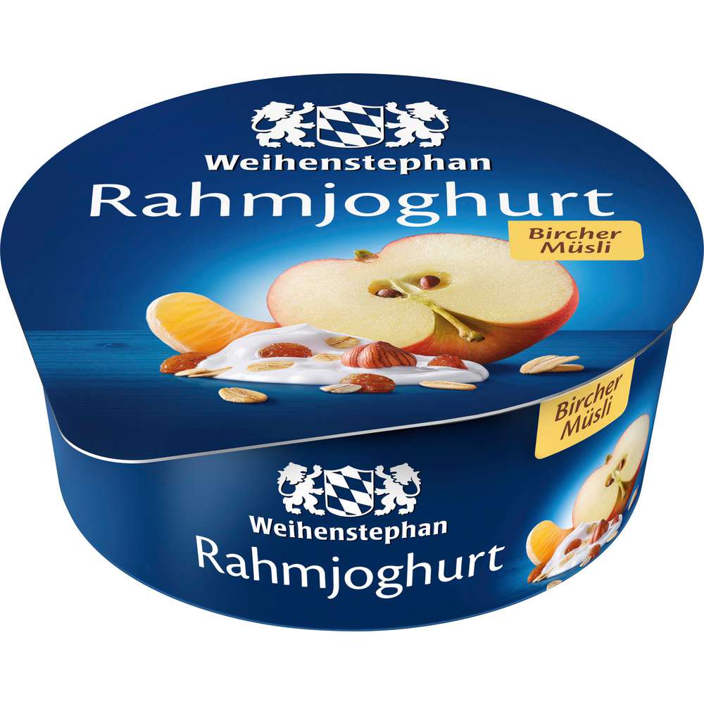 Produktabbildung Weihenstephan Rahmjoghurt, Bircher Müsli
