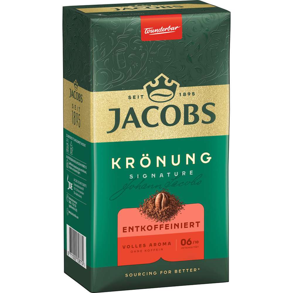 Produktabbildung Jacobs Kaffee Krönung gemahlen, Entkoffeiniert