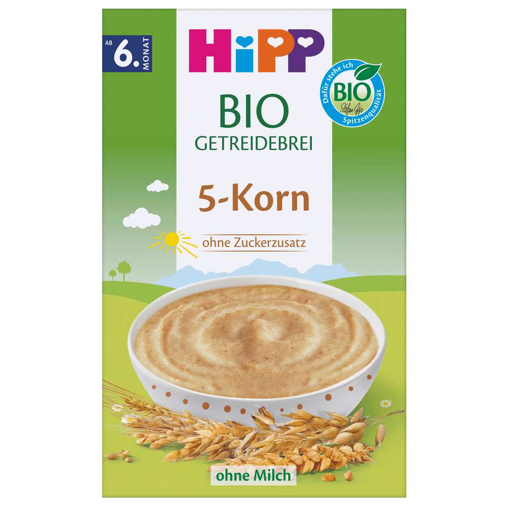 Produktabbildung Hipp Bio Getreidebrei Fünf Korn, ungesüßt