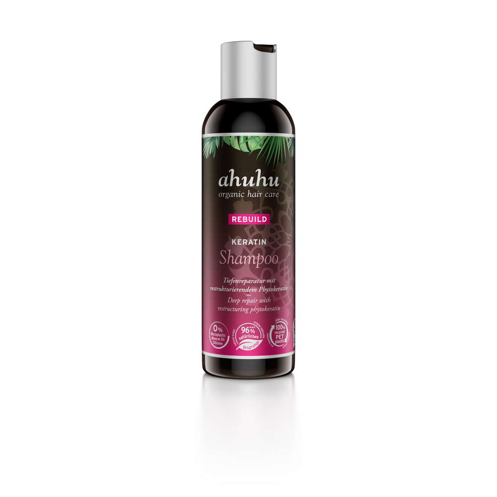 Produktabbildung ahuhu Shampoo, Rebuild Keratin