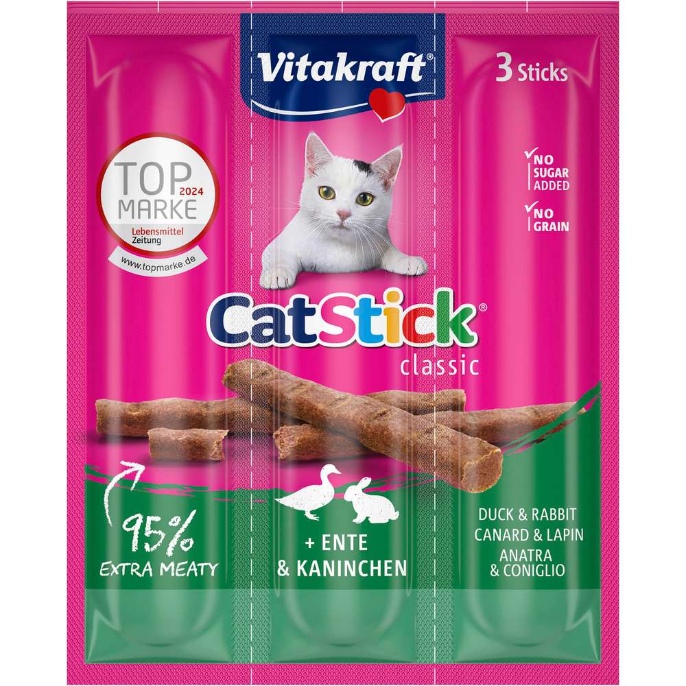 Produktabbildung Vitkraft Katzen-Snack Cat Stick, Ente/Kaninchen