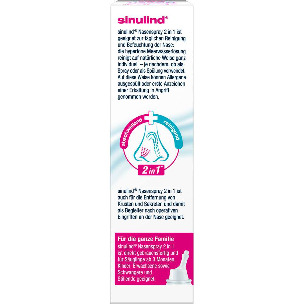 Produktabbildung Sinulind Nasenspray 2in1