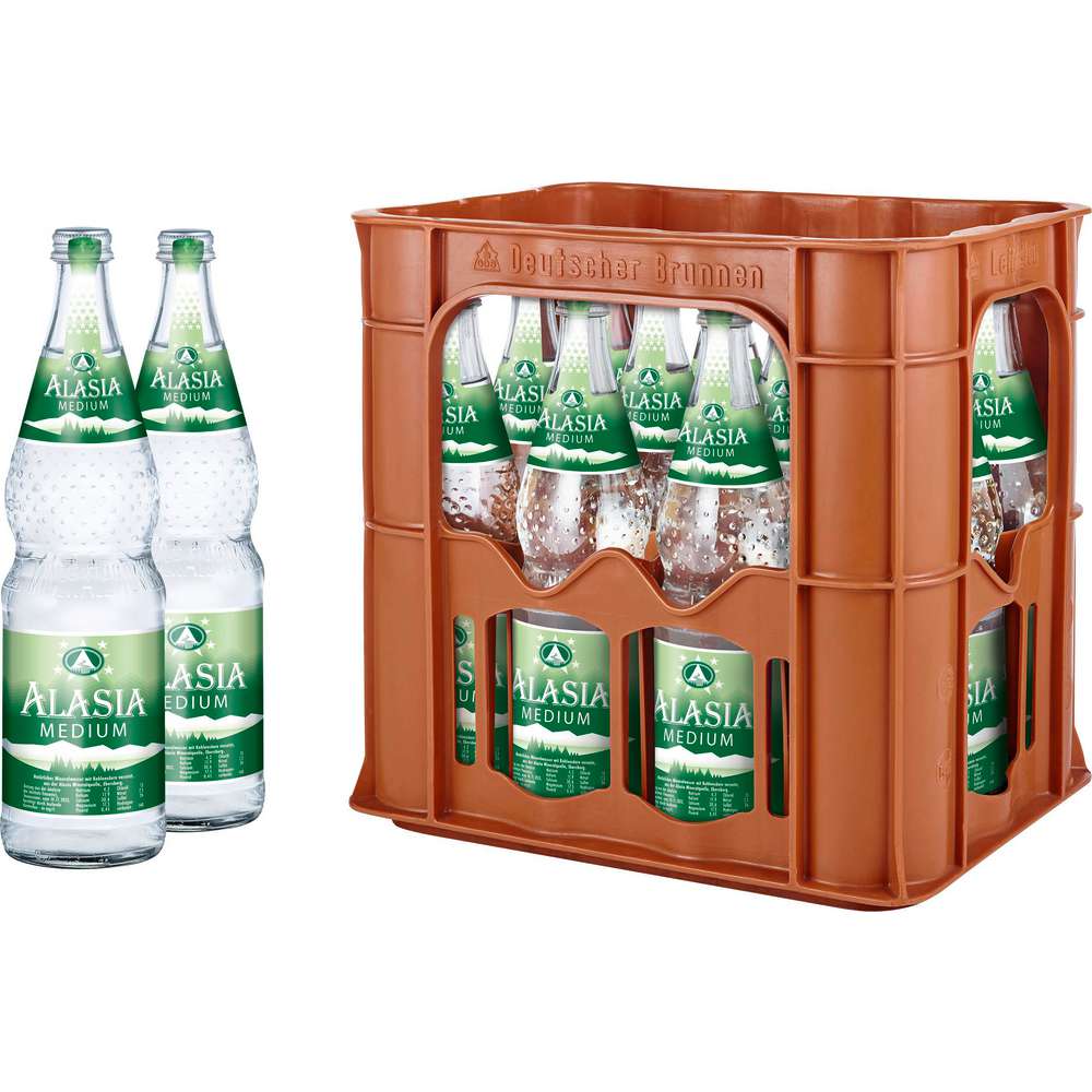 Produktabbildung Alasia Mineralwasser, Medium (12x 0,700 Liter)