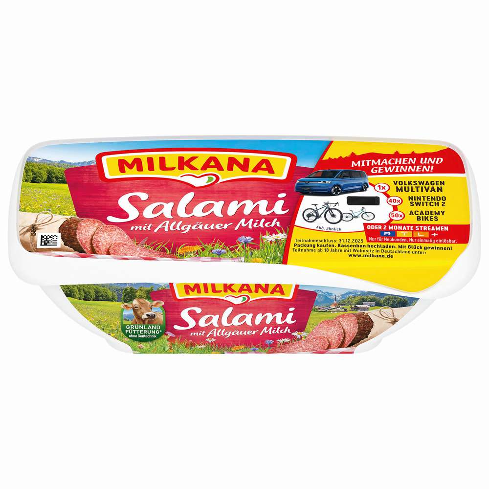 Produktabbildung Milkana Schmelzkäse Salami