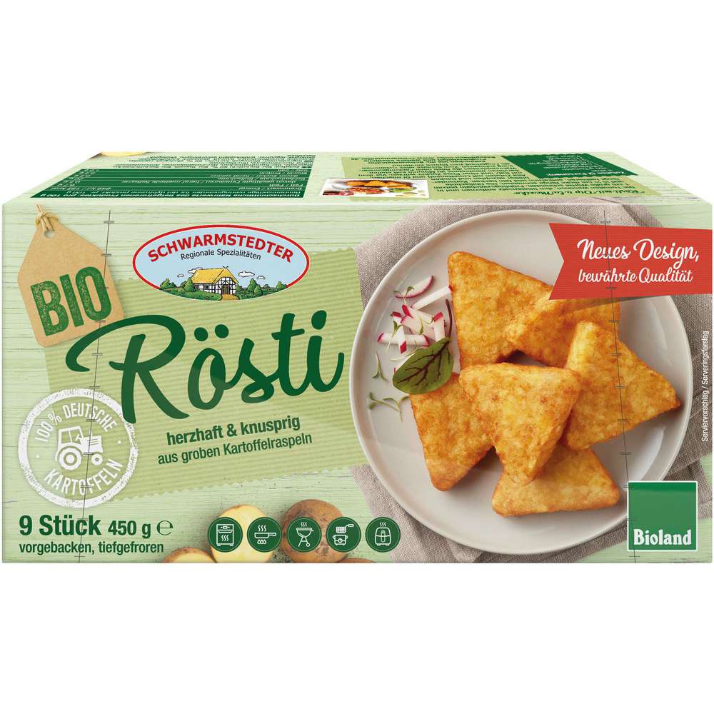 Produktabbildung Schwarmstedter Bioland Rösti, tiefgekühlt