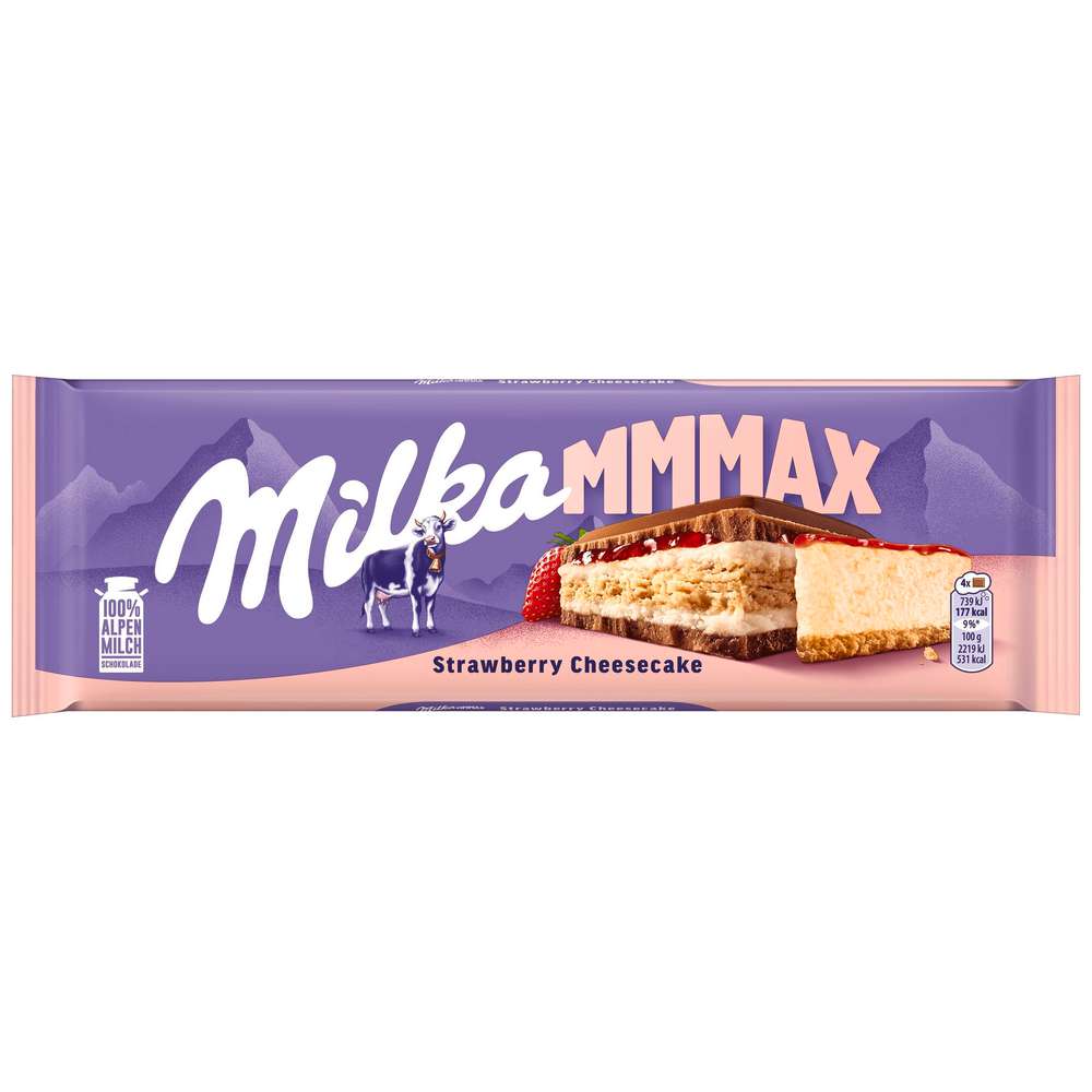Produktabbildung Milka Tafelschokolade, Strawberry Cheesecake