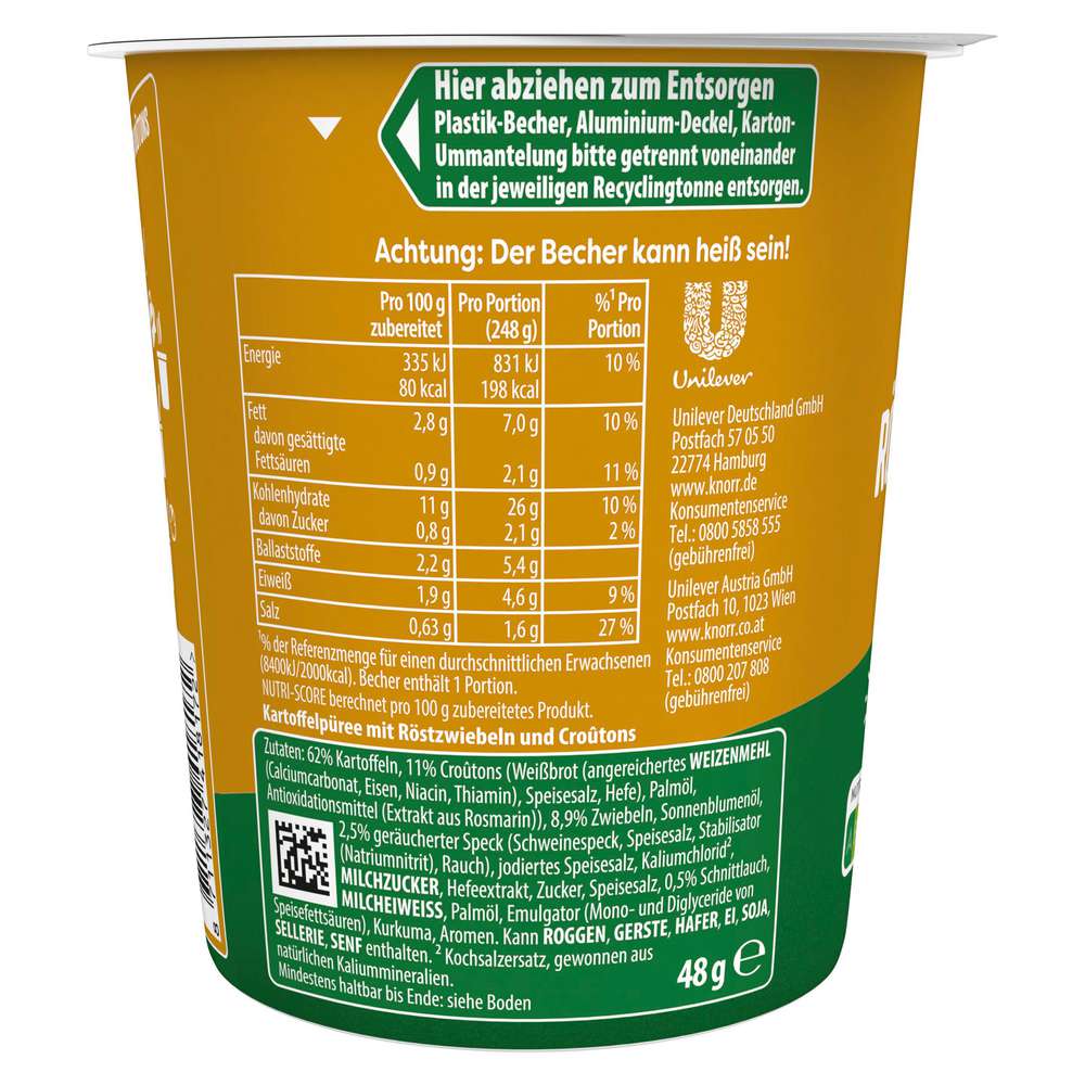 Produktabbildung Knorr Kartoffel Snack, Röstzwiebeln & Croûtons