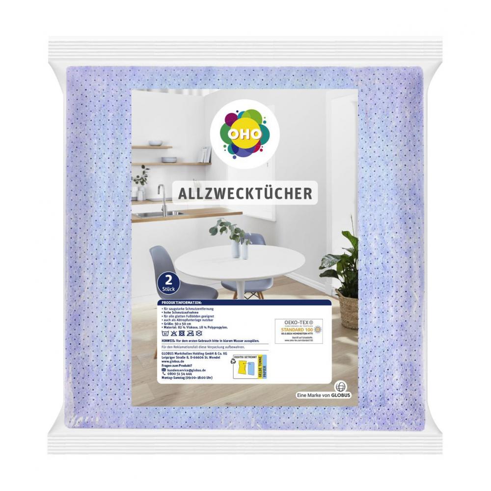 Produktabbildung keine Marke OHO Allzwecktuch, 2er-Pack