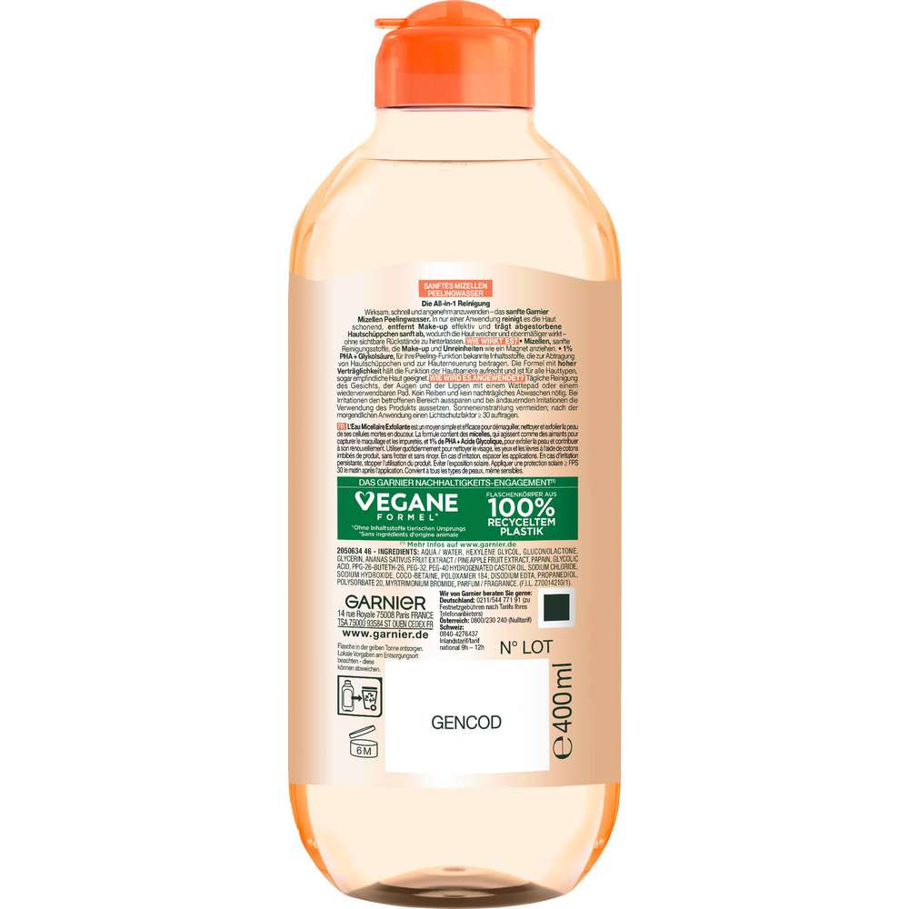 Produktabbildung Garnier Skin Active, Mizellen Peeling-Wasser