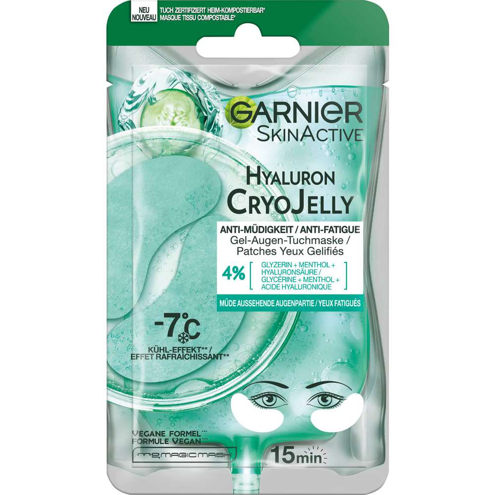 Produktabbildung Garnier Tuchmaske Skin Active, Augen, Hyaluron Cryo Jelly