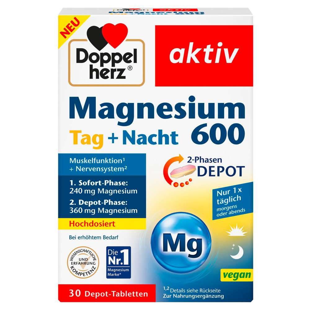 Produktabbildung Doppelherz Magnesium Tag+Nacht 600