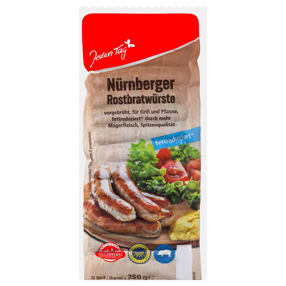 Produktabbildung Jeden Tag Original Nürnberger Rostbratwürste, light