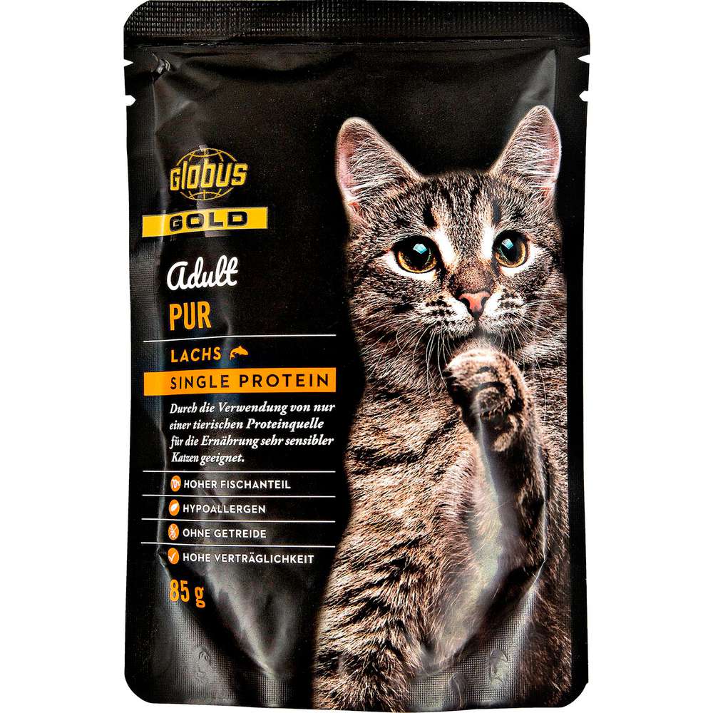 Produktabbildung GLOBUS Gold Tiernahrung Katzen-Nassfutter mit Lachs