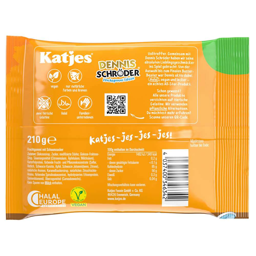 Produktabbildung Katjes Fruchtgummi Dennis Schröder, Vegan