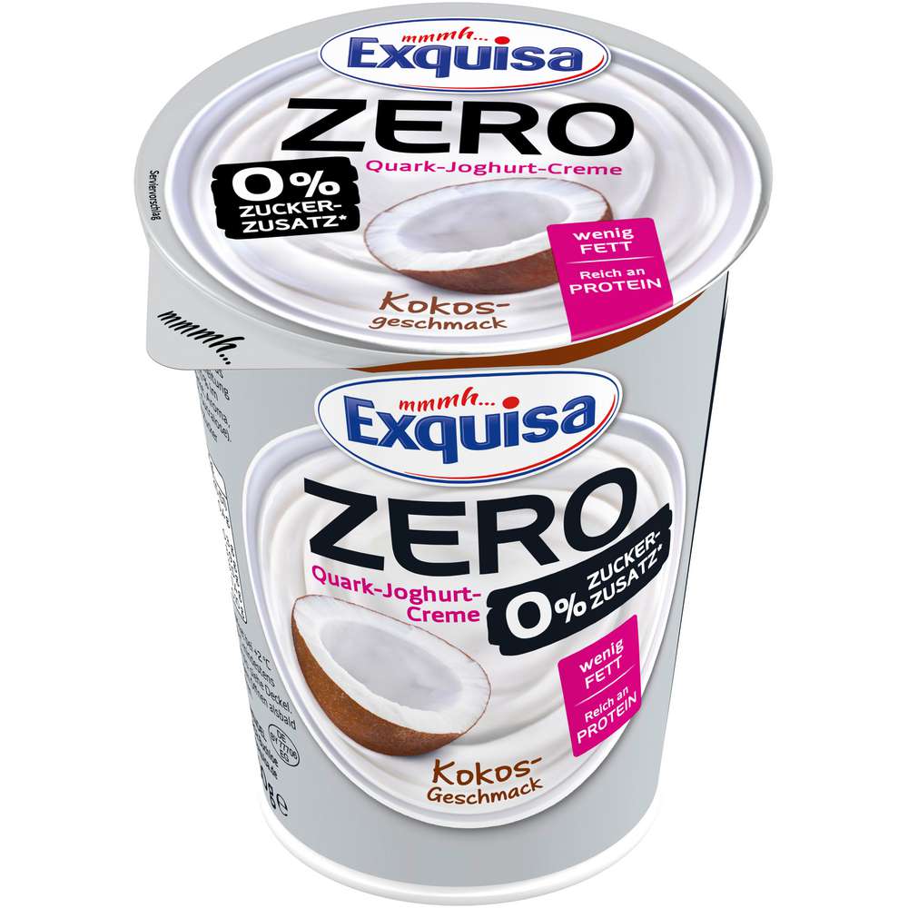 Produktabbildung Exquisa Zero Quark-Joghurt-Creme, Kokos