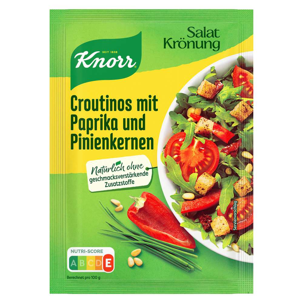 Produktabbildung Knorr Salat Krönung, Croutinos mit Paprika & Pinienkernen