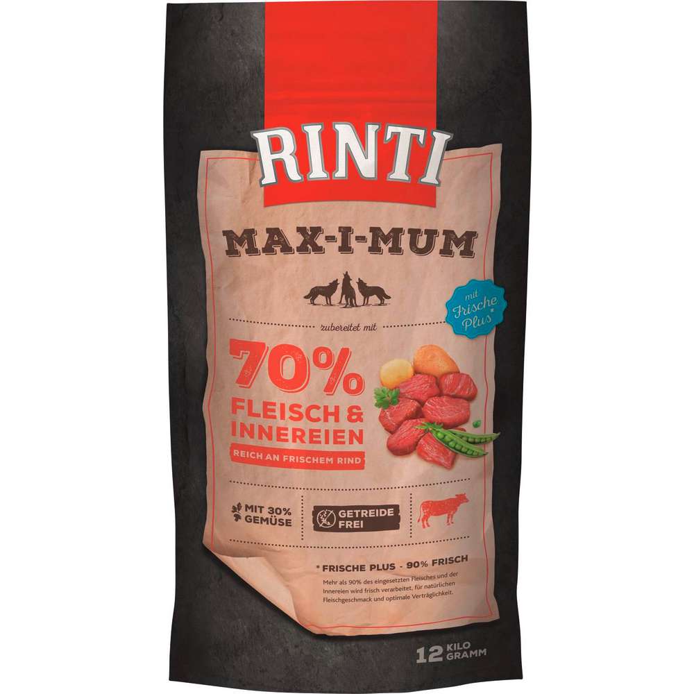 Produktabbildung Rinti Hunde-Trockenfutter Max-i-mum, Rind