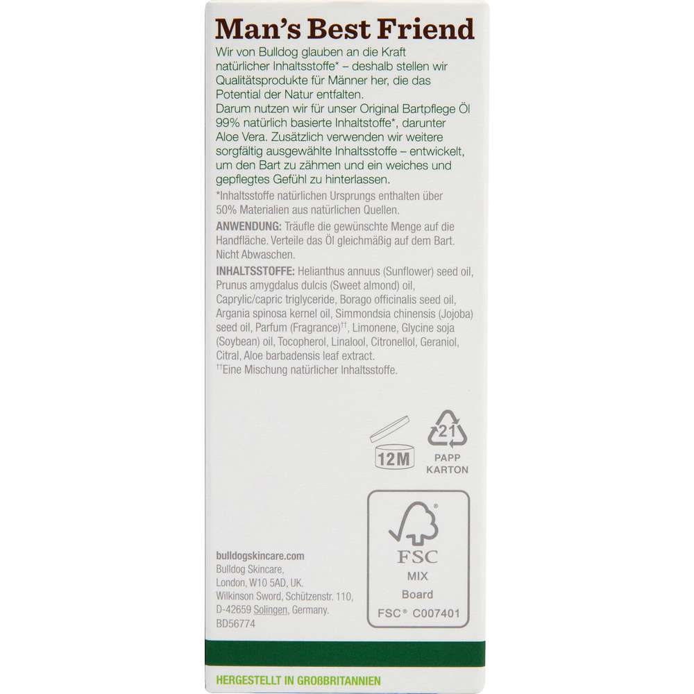 Produktabbildung Bulldog Bartöl, Original