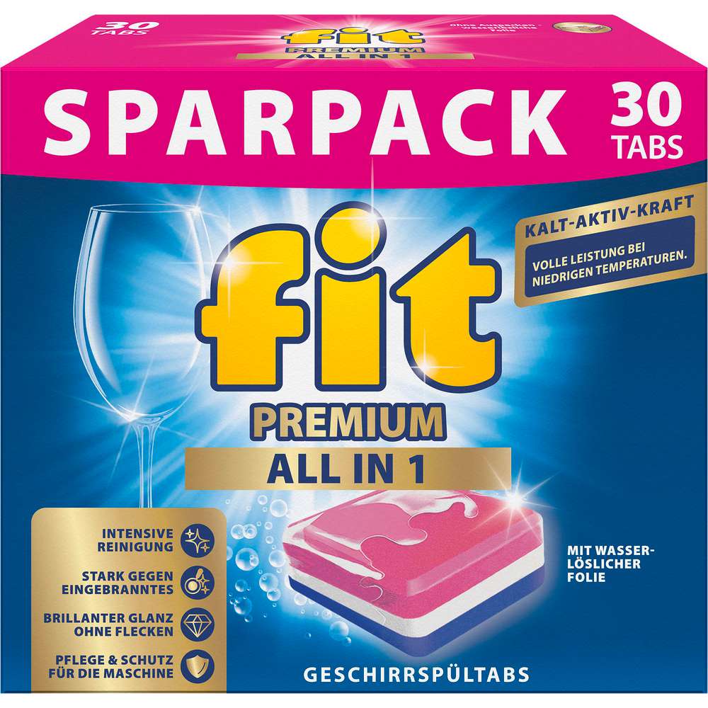 Produktabbildung Fit Geschirrspül-Tabs All in 1, Premium