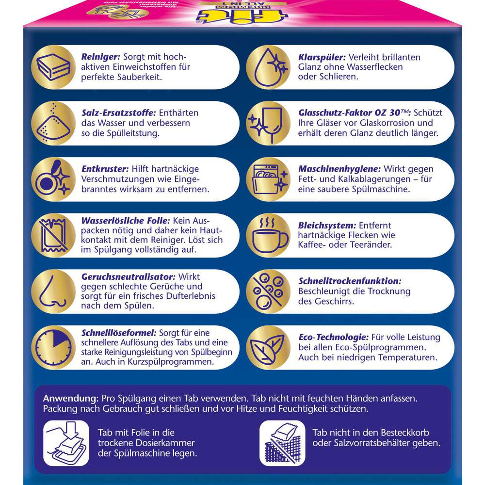 Produktabbildung Fit Geschirrspül-Tabs All in 1, Premium