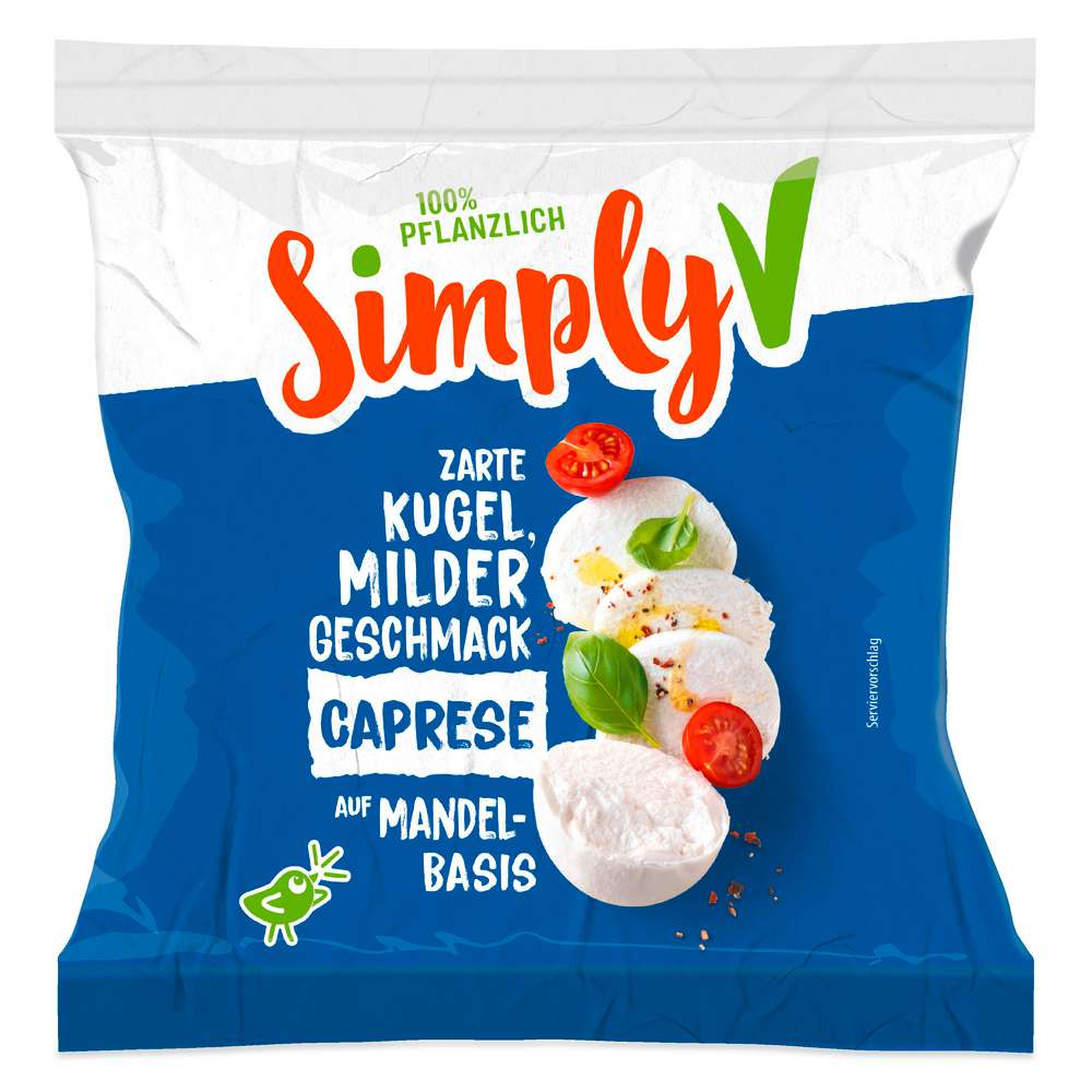 Produktabbildung Simply V Vegane Mozzarella-Alternative