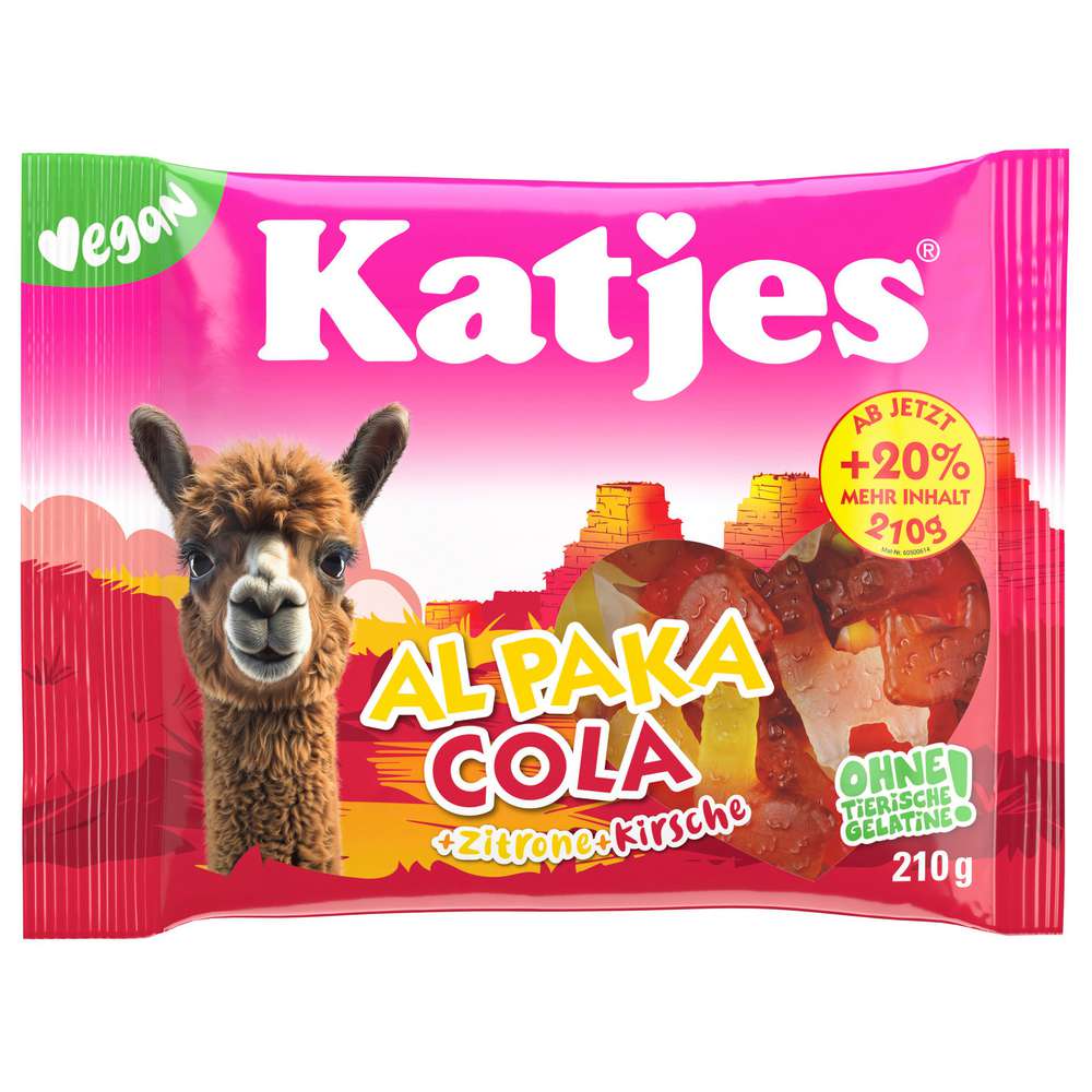 Produktabbildung Katjes Fruchtgummi Al Paka Cola, vegan