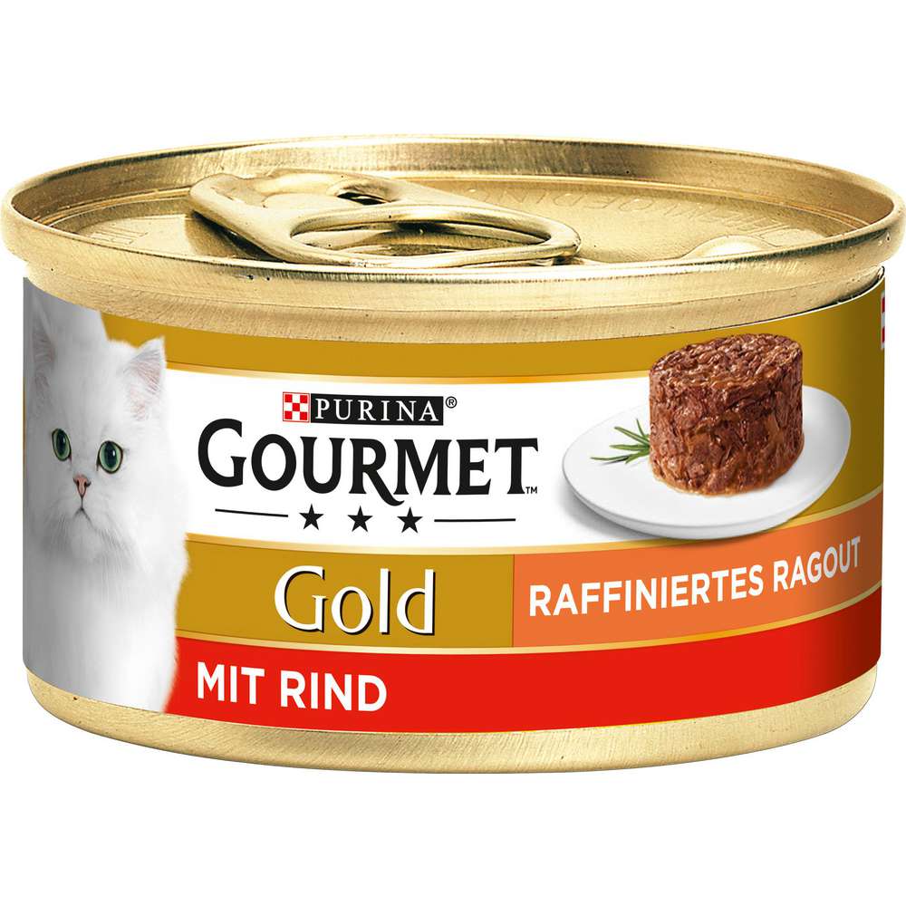 Produktabbildung Purina Katzen-Nassfutter Gourmet Gold, Raffiniertes Ragout, Rind